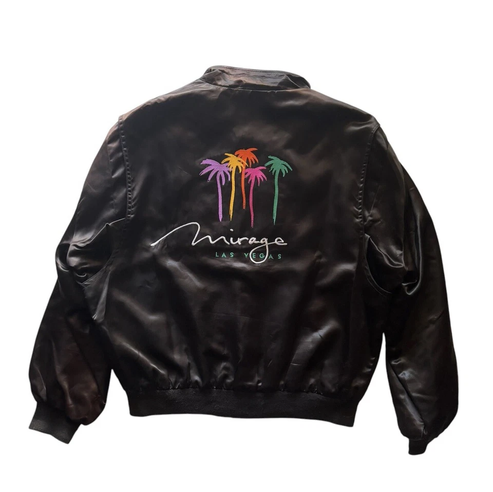 Винтажная атласная куртка 80-х Leonard Duran 3 без бирки Mirage 7 декабря 1989 сделано в США - Изображение 2 из 3