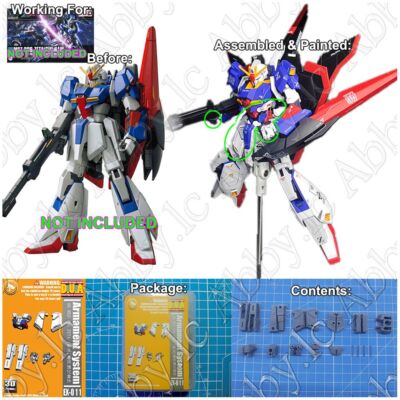 for HG 1/144 Zeta Z 2017 Revive Anubis Waist Skirt Armor Hand Palm Detail EX-011