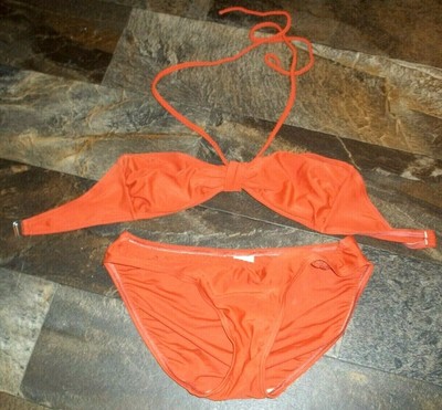 burnt orange bathing suit