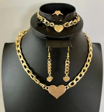 Women Heart Charm Chain Jewelry Set