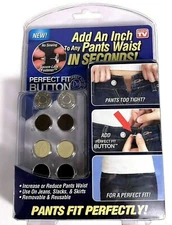 Perfect Fit Button Add an Inch to Any Jeans Pants Waist In Seconds As Seen on TV