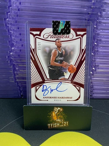 2023-24 Panini Flawless Anfernee Hardaway Ruby Auto /15 #FA-AHO Magic