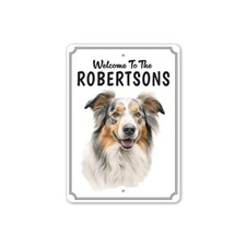 Australian Shepherd Welcome To Personalized Sign