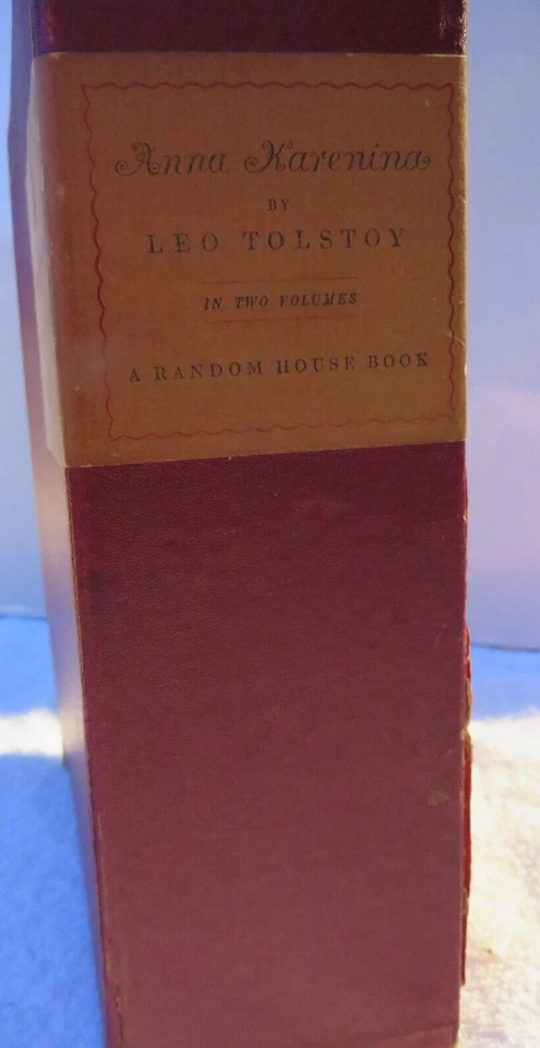Винтажный 1939 бокс-сет из 2 Анна Каренина случайный дом книга Льва Толстого рукав - Изображение 4 из 4