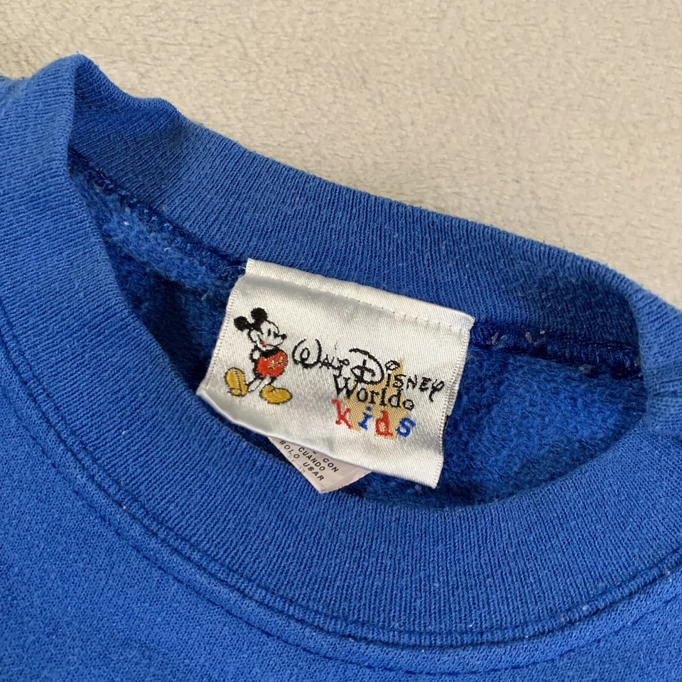 Винтажный свитер Disney для мальчиков размер XL синий толстовка Walt Disney World 2000 - Изображение 3 из 4