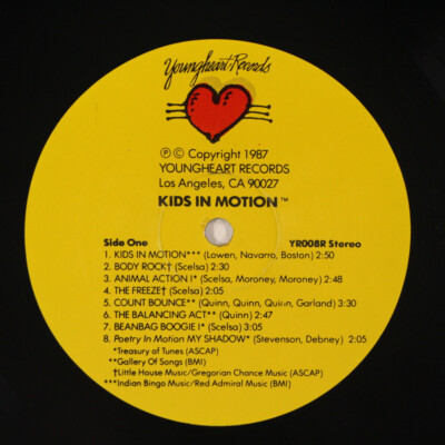 Kids in Motion LP Youngheart YR008R Temptations Babyface Scott