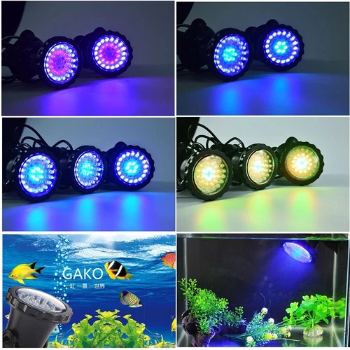 Lot 8 Submersible 36 LED RGB Pond Spot Lights for Underwater Pool Fountain IP68 - Picture 4 of 11