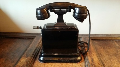 ANTIQUE VINTAGE HAND CRANK DESK RAILWAYS TELEPHONE - ERICSSON ENGLAND - BAKELITE - Picture 6 of 12