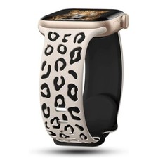 Casual Silicone Engraved Strap For Apple Watch Bands Series 9 8 7 6 5 SE Ultra 2