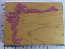 Rubber Stampede Ribbon Corner Posh Impression rubber stamp