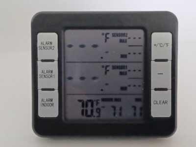 Wireless Digital Refrigerator Freezer Thermometer Alarm Low Temperature - ONLY!