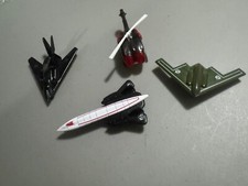 Lot of 4 Military Planes Road Champs and helicopter stealth bomber - nighthawk 