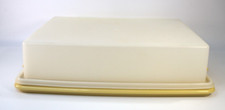 Vintage Tupperware Harvest Gold Rectangle Cake Taker Carrier Keeper 622- 623