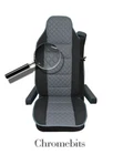 AUTONET seat cover grey faux leather fabric for Iveco Eurocargo 3. Generation 2015+