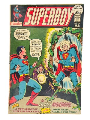 SUPERBOY 184 4.0-5.0 DC 1972 THE GLASS NIGHTMARE NICK HARDY COVER