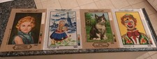 LOT of 4 Vintage Margot De Paris Needlepoint Tapestry Canvas 11 3/4" x 15 3/4"