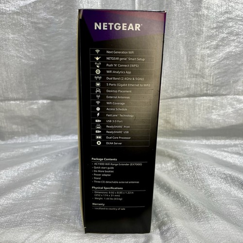 NETGEAR Nighthawk AC1900 przedłużacz siatki Wi-Fi - czarny - Zdjęcie 5 z 6