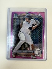 Josue Briceno 2025 Bowman Mega Chrome Pink Mojo Refractor /199 #BCP13 Tigers 