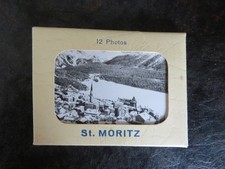 Lot de 12 cartes postales anciennes SAINT MORITZ en hiver par Hans STEINER Foto