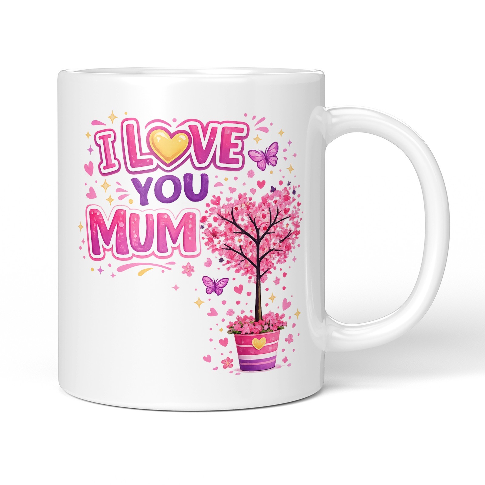 Funny Mug – I Love You Mum – 11oz Ceramic Coffee Tea Cup Mothers Gift
