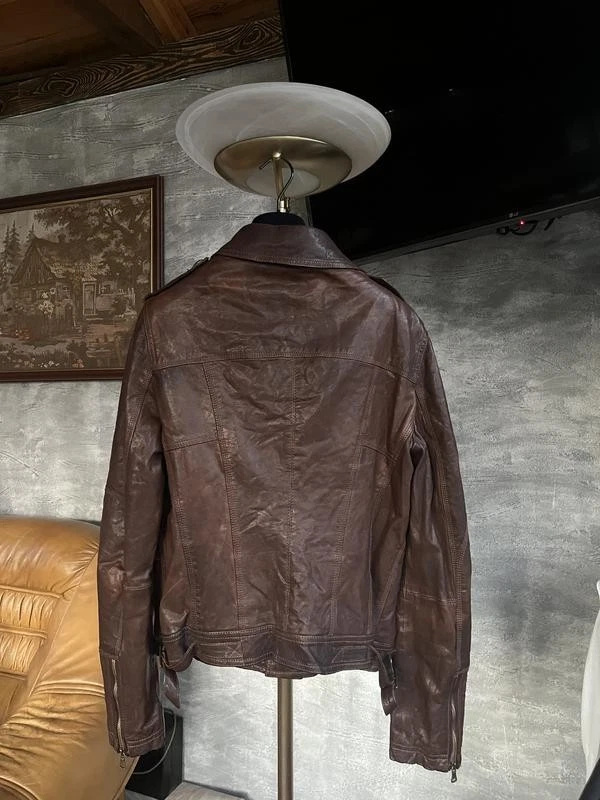 VTG DOLCE GABBANA MULTIPOCKET CARGO LEATHER JACKET MEDIUM - Image 3 of 4