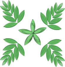 Green Leaf Mosaic Tiles for Crafts Bulk,200G Petal Mosaic Glass Pieces,Flower Gl