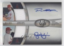 2011 Bowman Platinum Dual Relic 83/89 Dan Haren Scott Kazmir #DAR-HK Auto s7f