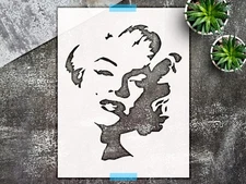 Marilyn Monroe Portrait Wall Art Stencil for Vintage Home Decor - StencilAir