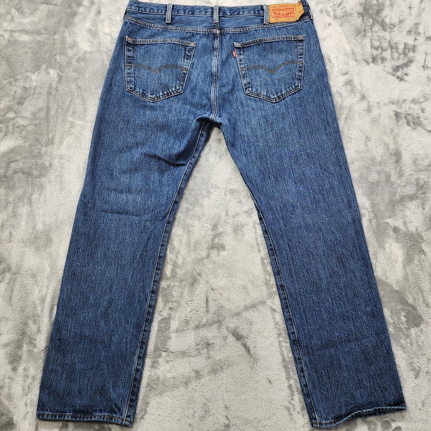 Vintage Levi's 501 Jeans Mens W40 L30.5* Blue Distressed Button Fly Straight Leg thumbnail 3