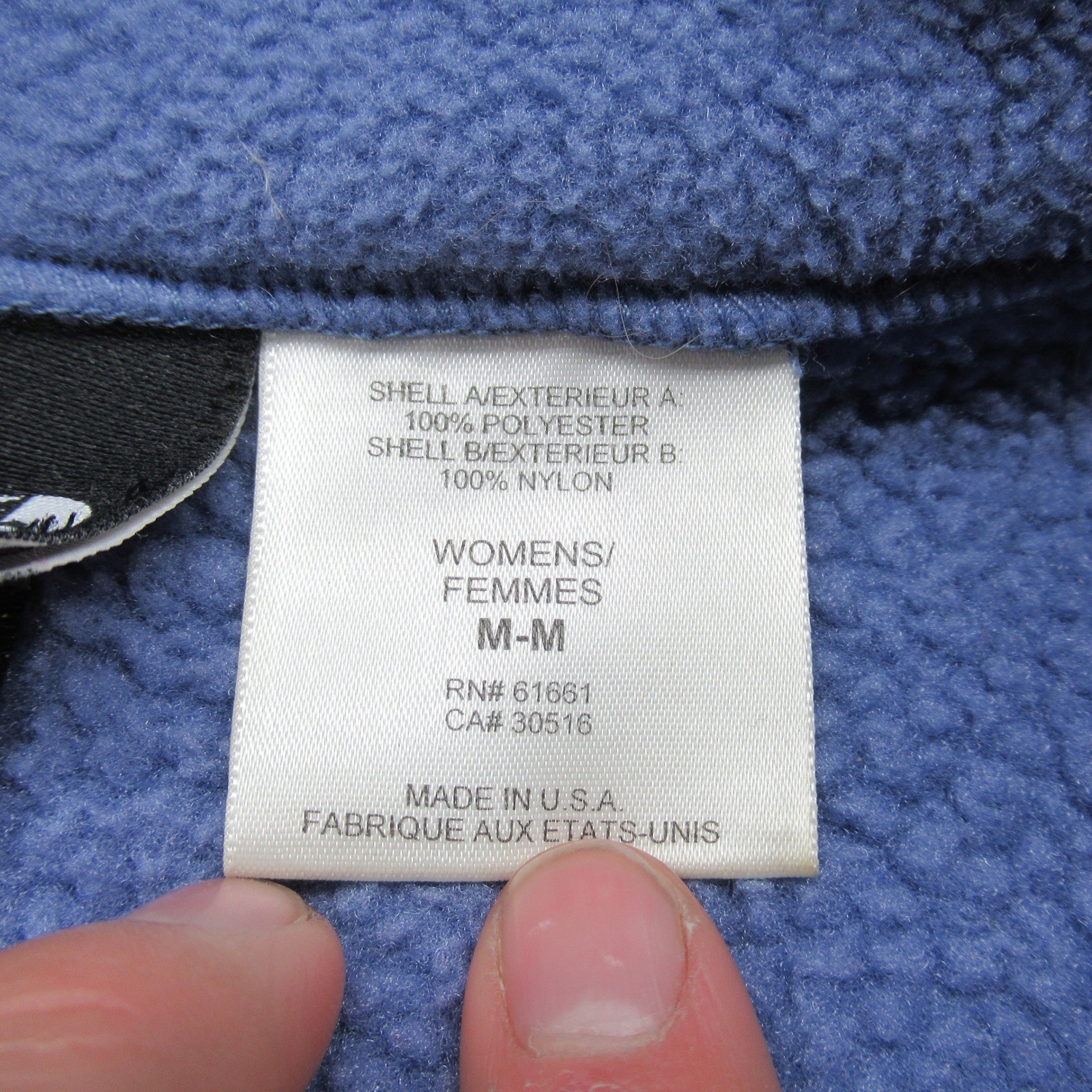 The North Face Jacket Women Medium Blue Pockets Fleece Full Zip Outdoor VTG USA thumbnail 5