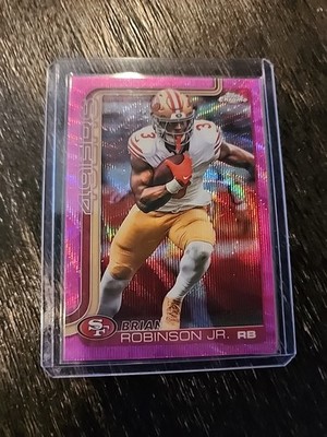 2025 Topps Chrome Football Brian Robinson Jr Pink Refractor /250