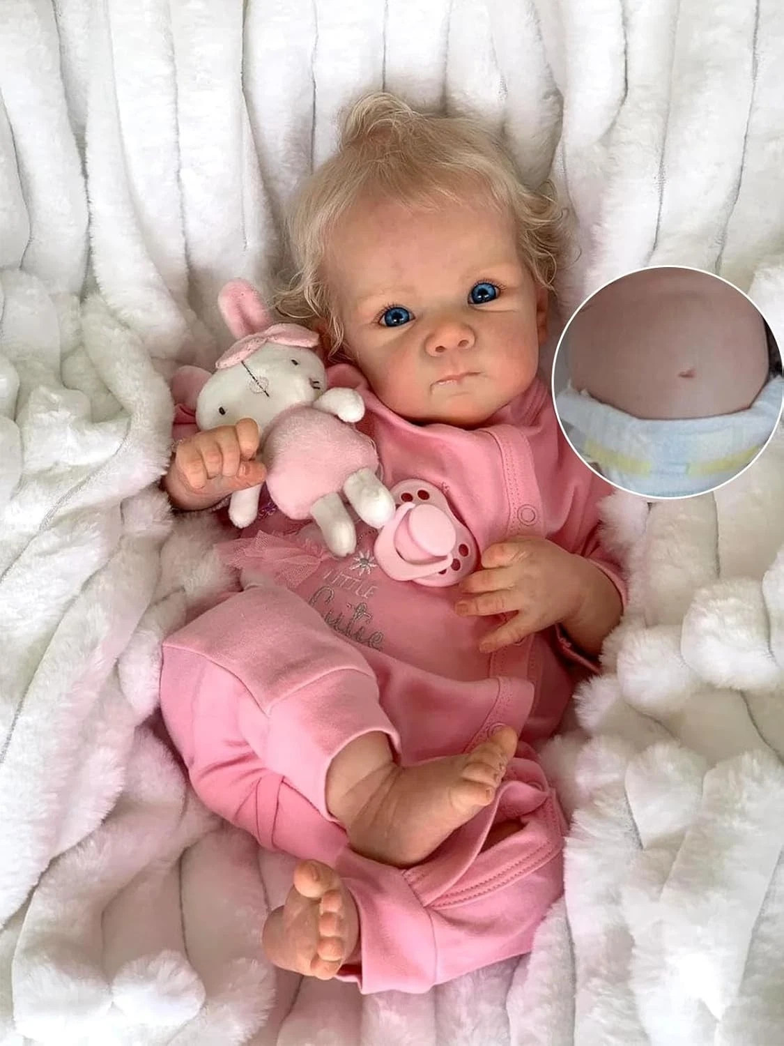 Handmade Lifelike Girl Hand-rooted Hair Xmas Gift For Kids Age3