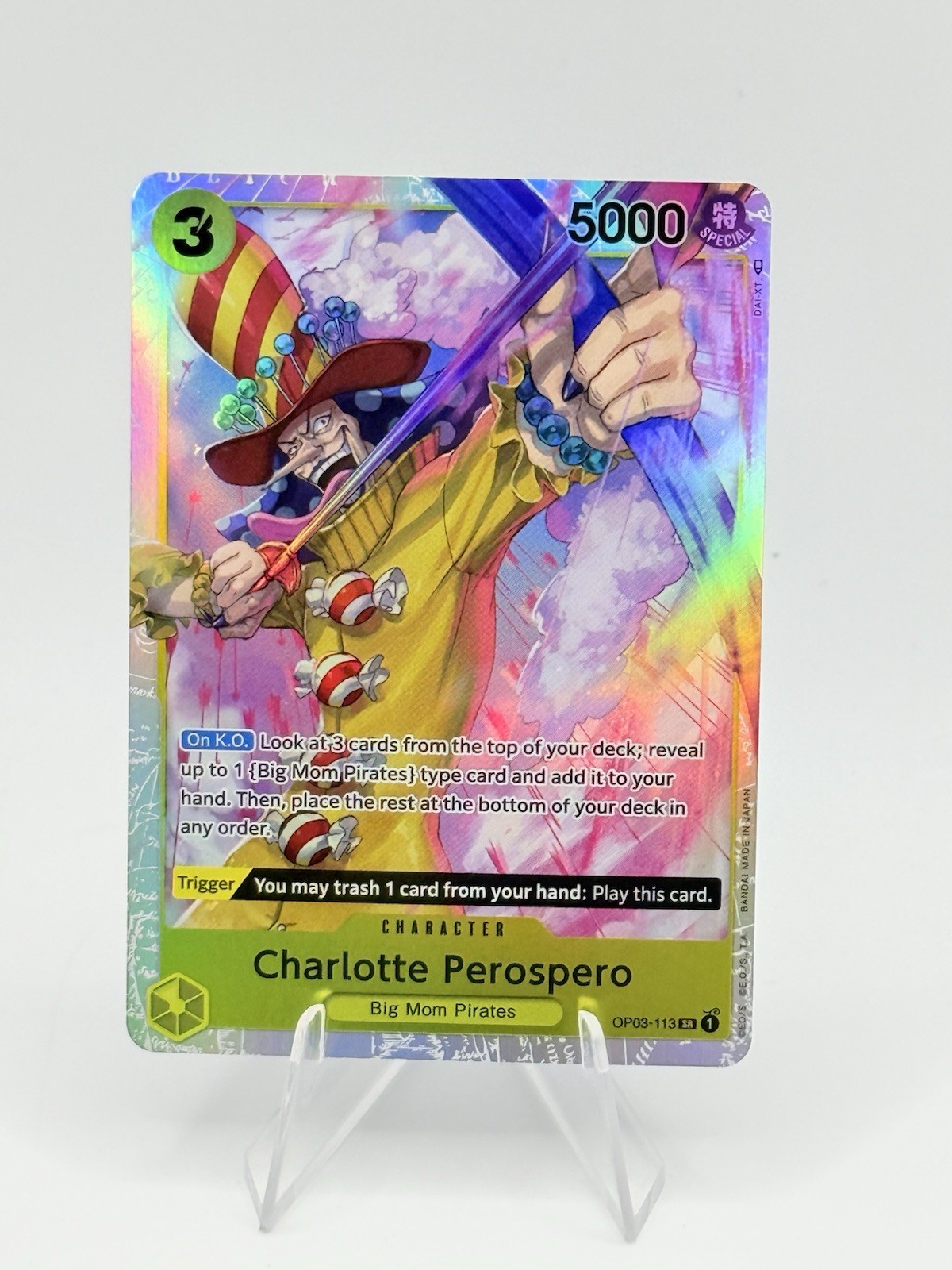 ONE PIECE Charlotte Perospero #OP03-113 Foil Pillars of Strength