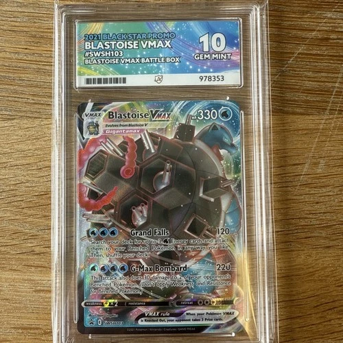 Pokémon TCG Blastoise VMAX Holo Promo Card SWSH103 Blackstar Ace 10
