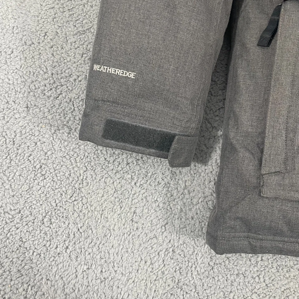 Eddie Bauer Down Parka Men M Gray Weatheredge Fur Hooded Coat - Image 2 of 4