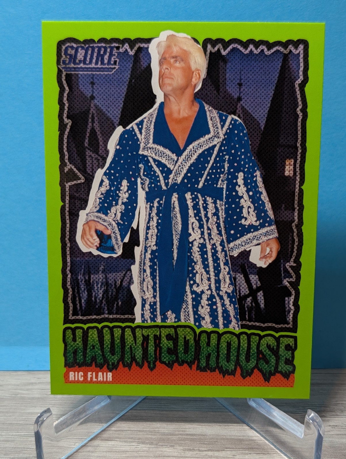 Panini 2026 Score A Treat Green Slime Haunted House Ric Flair #249