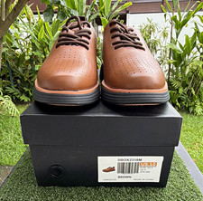 Bruno Marc Brown Lace-Up Oxford Dress Shoes Synthetic Upper US 10 SBOX2318M