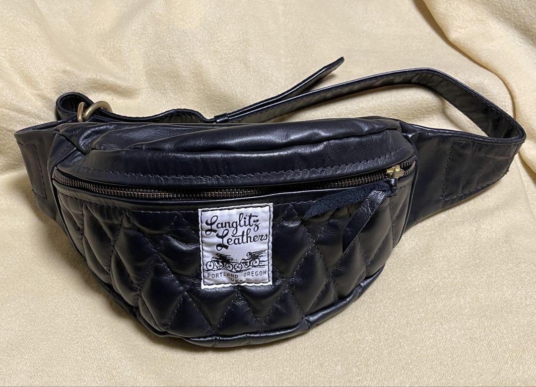 Langlitz Leathers ブラック ボディバッグ Langlitz Leathers black body bag waist bag | eBay