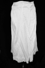Antique Edwardian French Cotton Petticoat Size Extra Large 52" Waist