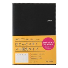 NOLTY Planner 2026 A5 Weekly Ecrit Memo Black 6322