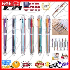 22 Pack 0.5mm 6-in-1 Multicolor Ballpoint Pen,6-Color Retractable Ballpoint P...