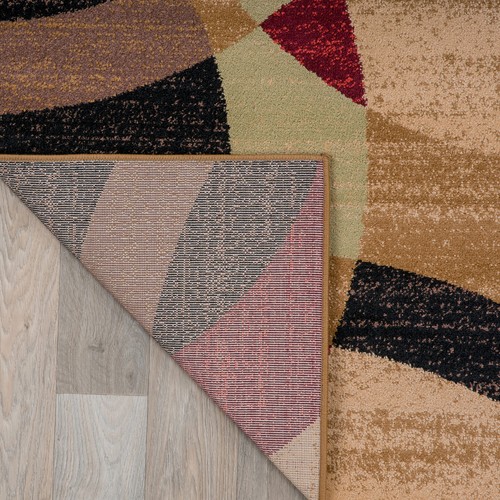 Rugshop Door Mat Modern Geometric Circles Carpet Small Rugs Washable Mats 2x3 - Picture 4 of 5