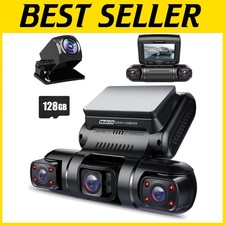 360  View 4-Channel Dash Cam with Built-in GPS  Night Vision - Complete Safety