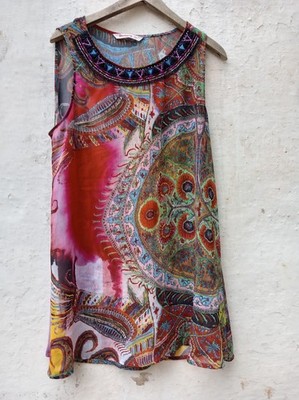Tunika ''Desigual'' Boho Ibiza Goa Bali One Size Sommerbluse Top Bluse 36/38/40