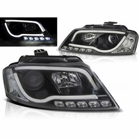 LED Tagfahrlicht Light Tube Scheinwerfer In Schwarz FüR Audi A3 8P Facelift 2008