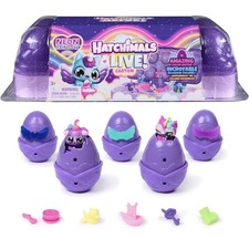 Hatchimals Alive, Neon Rainbow Egg Carton Toy with 5 Mini Figures