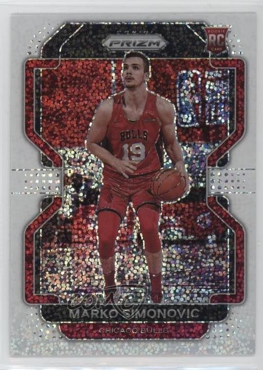 2021-22 Panini Prizm White Sparkle Prizm Marko Simonovic #166 Rookie RC