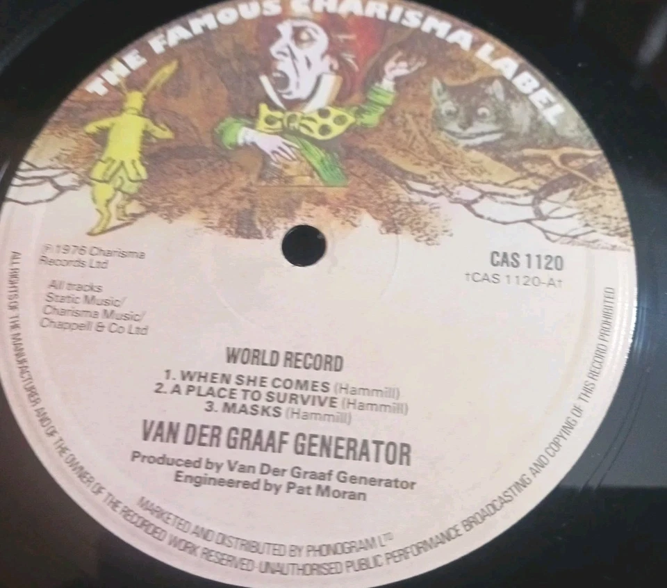 VAN DER GRAAF GENERATOR  -    World Record,    RARE 1977 UK LP / inner...... EX - Image 3 of 3