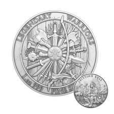 1 Troy oz Sitting Bull Design .999 Fine Silver Round 15.60 per troy oz