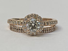14k 10k Rose Gold Natural Diamond 2 PC Wedding Set 4.0g Size 7 Aprx 1.25 CTW — photo 3